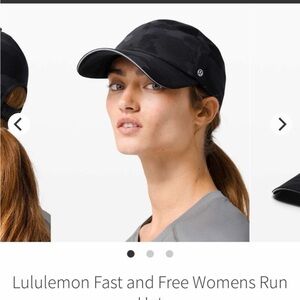 lululemon athletica Black Mesh Performance Running Hat